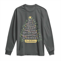 Christmas Christian Long Sleeve Shirt Jesus Names Tree Religious Faith - Wonder Print Shop