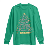 Christmas Christian Long Sleeve Shirt Jesus Names Tree Religious Faith - Wonder Print Shop