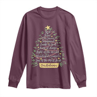 Christmas Christian Long Sleeve Shirt Jesus Names Tree Religious Faith - Wonder Print Shop