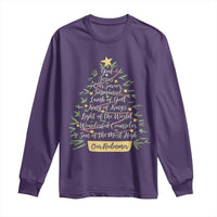 Christmas Christian Long Sleeve Shirt Jesus Names Tree Religious Faith - Wonder Print Shop