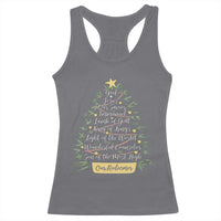 Christmas Christian Racerback Tank Top Jesus Names Tree Religious Faith - Wonder Print Shop