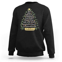 Christmas Christian Sweatshirt Jesus Names Tree Religious Faith - Wonder Print Shop