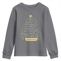 Christmas Christian Youth Sweatshirt Jesus Names Tree Religious Faith - Wonder Print Shop