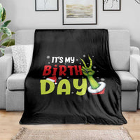 It's My Birthday Christmas Throw Blanket Funny Bday Xmas - Wonder Print Shop