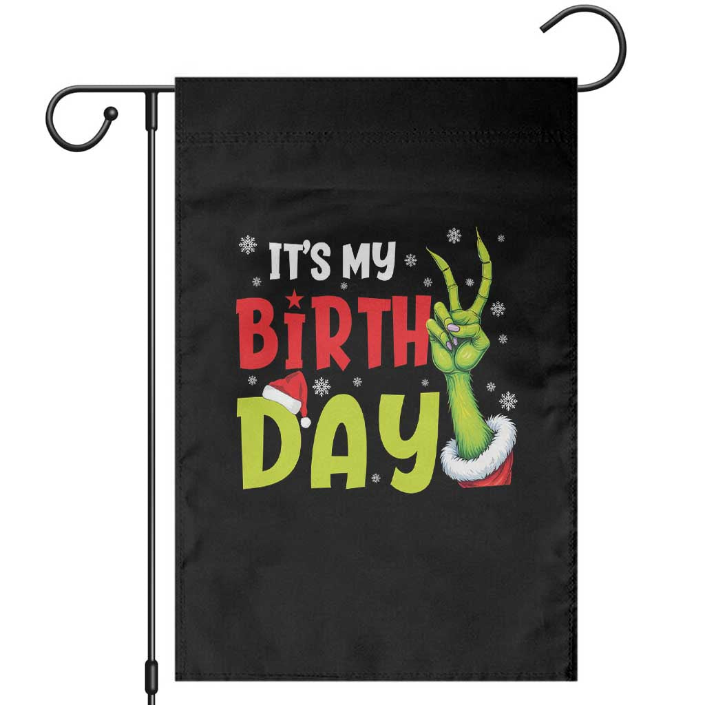 It's My Birthday Christmas Garden Flag Funny Bday Xmas - Wonder Print Shop