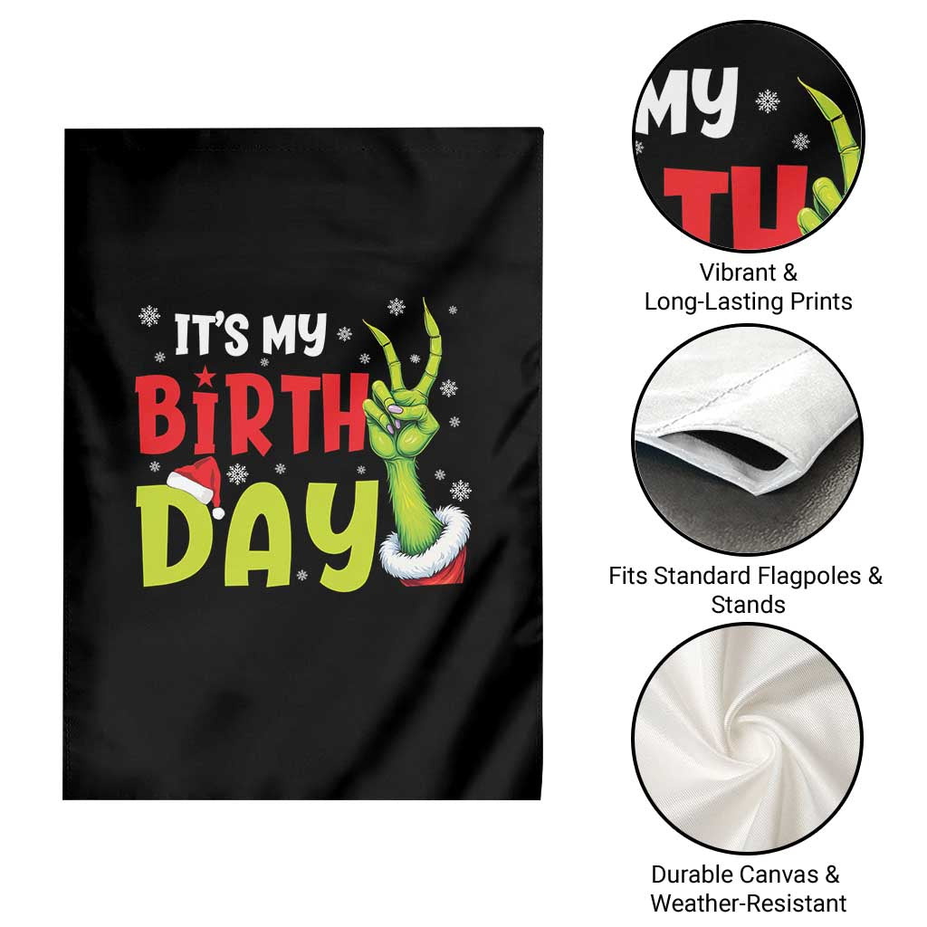 It's My Birthday Christmas Garden Flag Funny Bday Xmas - Wonder Print Shop