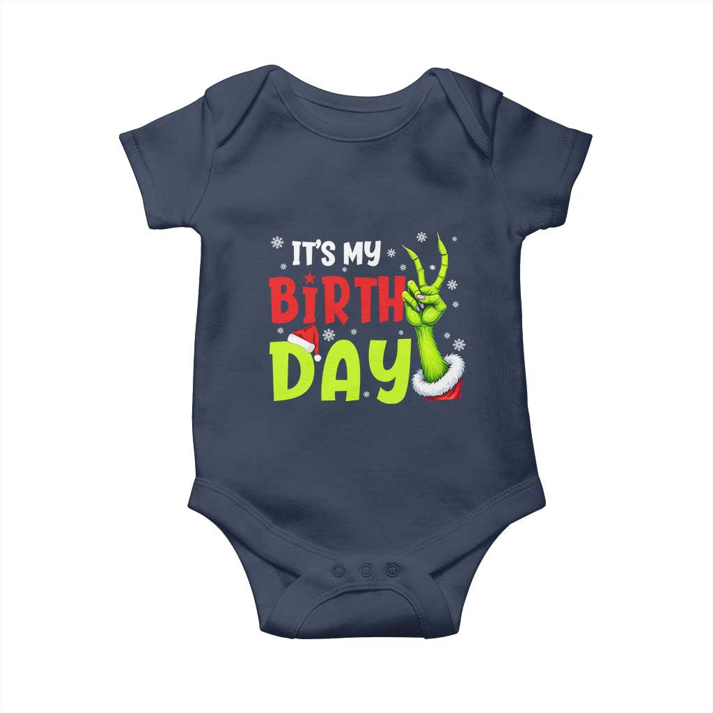 It's My Birthday Christmas Baby Onesie Funny Bday Xmas - Wonder Print Shop