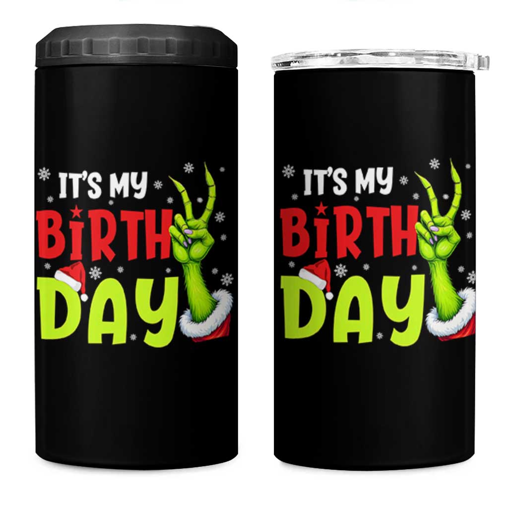 It's My Birthday Christmas 4 in 1 Can Cooler Tumbler Funny Bday Xmas - Wonder Print Shop