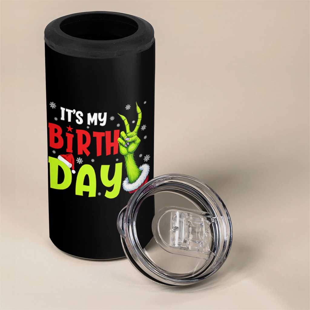 It's My Birthday Christmas 4 in 1 Can Cooler Tumbler Funny Bday Xmas - Wonder Print Shop