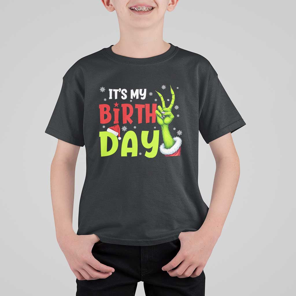 It's My Birthday Christmas T Shirt For Kid Funny Bday Xmas - Wonder Print Shop
