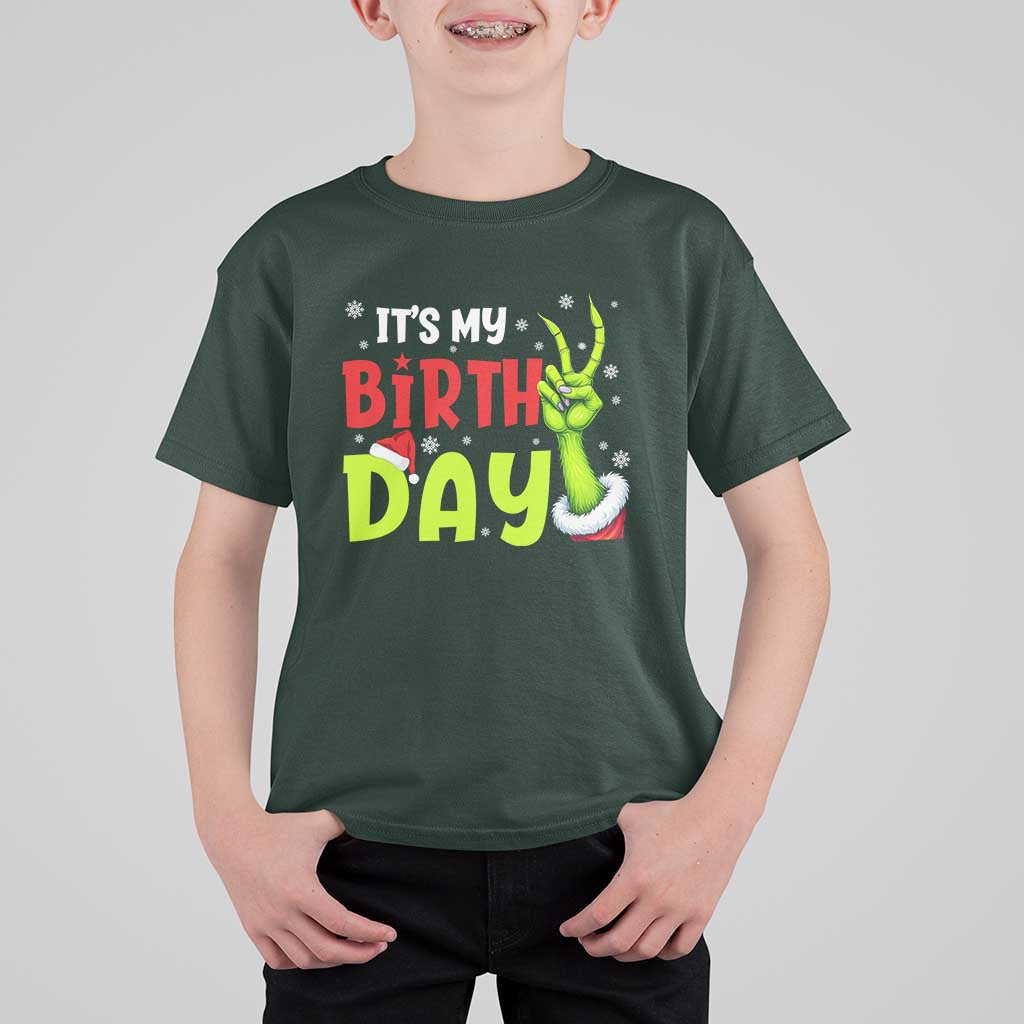 It's My Birthday Christmas T Shirt For Kid Funny Bday Xmas - Wonder Print Shop