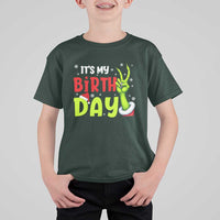 It's My Birthday Christmas T Shirt For Kid Funny Bday Xmas - Wonder Print Shop