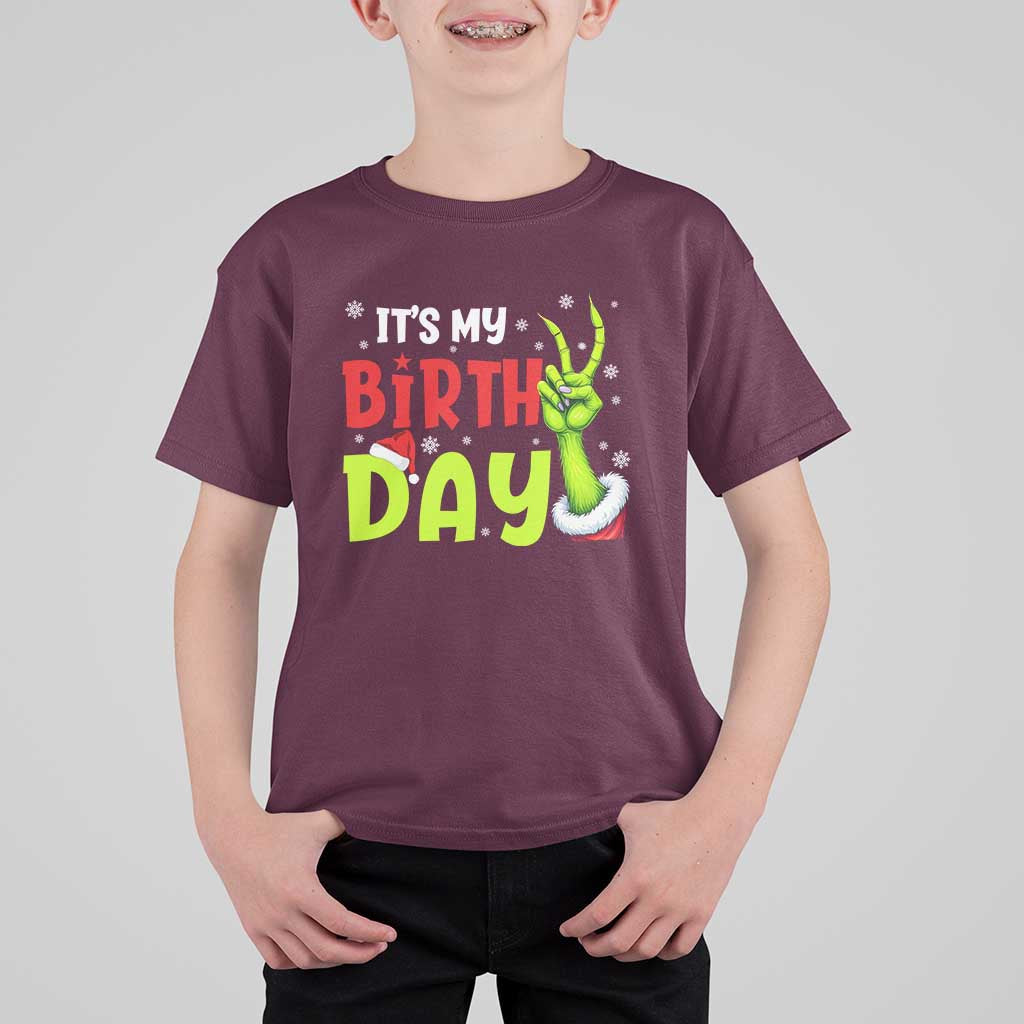 It's My Birthday Christmas T Shirt For Kid Funny Bday Xmas - Wonder Print Shop