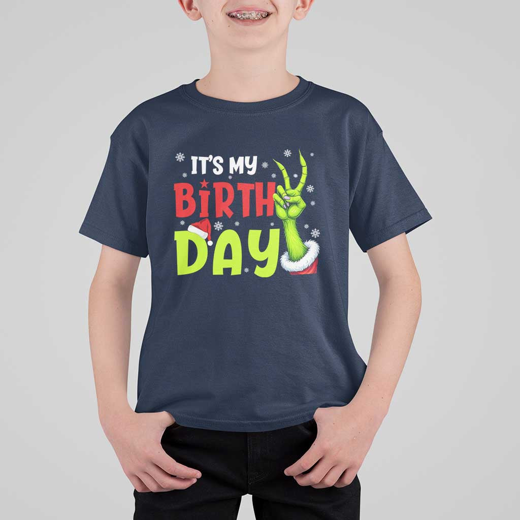 It's My Birthday Christmas T Shirt For Kid Funny Bday Xmas - Wonder Print Shop