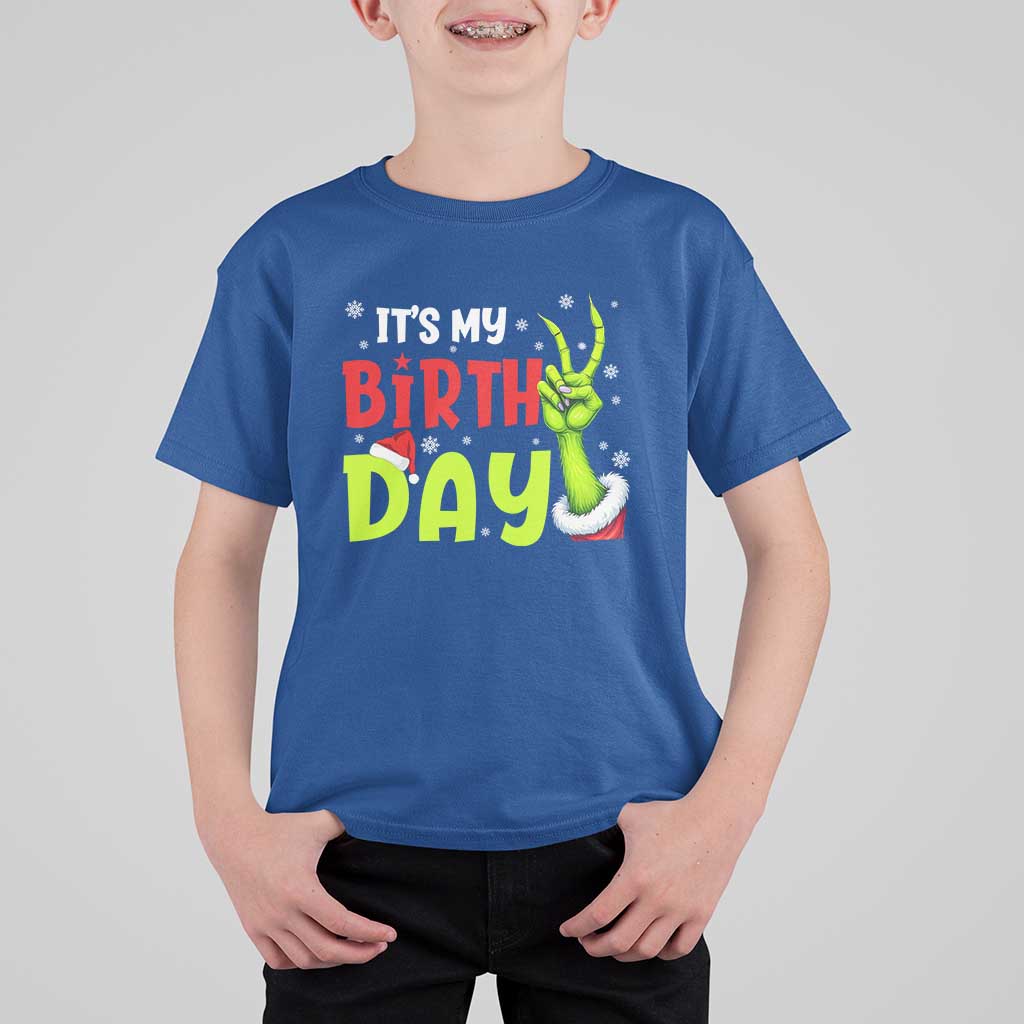 It's My Birthday Christmas T Shirt For Kid Funny Bday Xmas - Wonder Print Shop