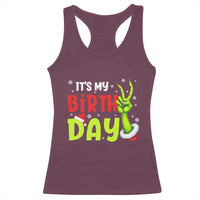 It's My Birthday Christmas Racerback Tank Top Funny Bday Xmas - Wonder Print Shop