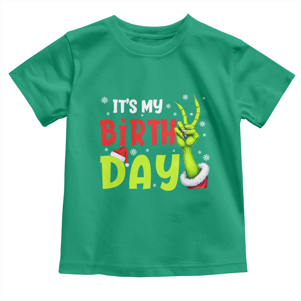 It's My Birthday Christmas Toddler T Shirt Funny Bday Xmas - Wonder Print Shop