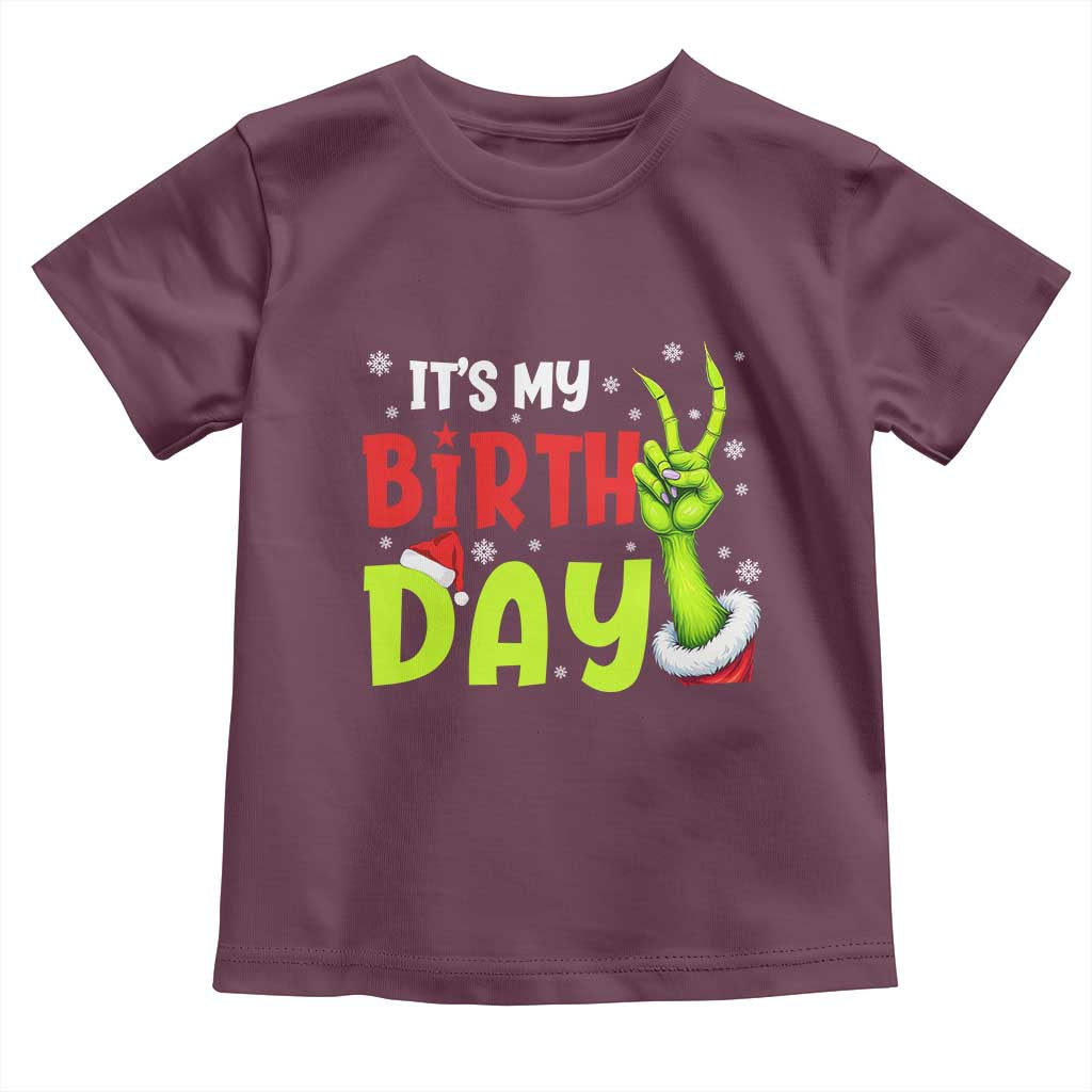 It's My Birthday Christmas Toddler T Shirt Funny Bday Xmas - Wonder Print Shop