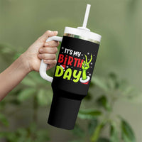 It's My Birthday Christmas Tumbler With Handle Funny Bday Xmas - undefined