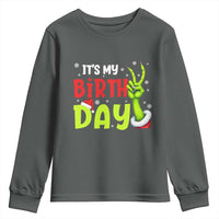 It's My Birthday Christmas Youth Sweatshirt Funny Bday Xmas - Wonder Print Shop
