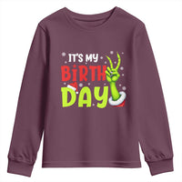 It's My Birthday Christmas Youth Sweatshirt Funny Bday Xmas - Wonder Print Shop