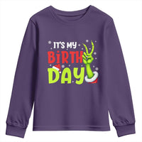 It's My Birthday Christmas Youth Sweatshirt Funny Bday Xmas - Wonder Print Shop