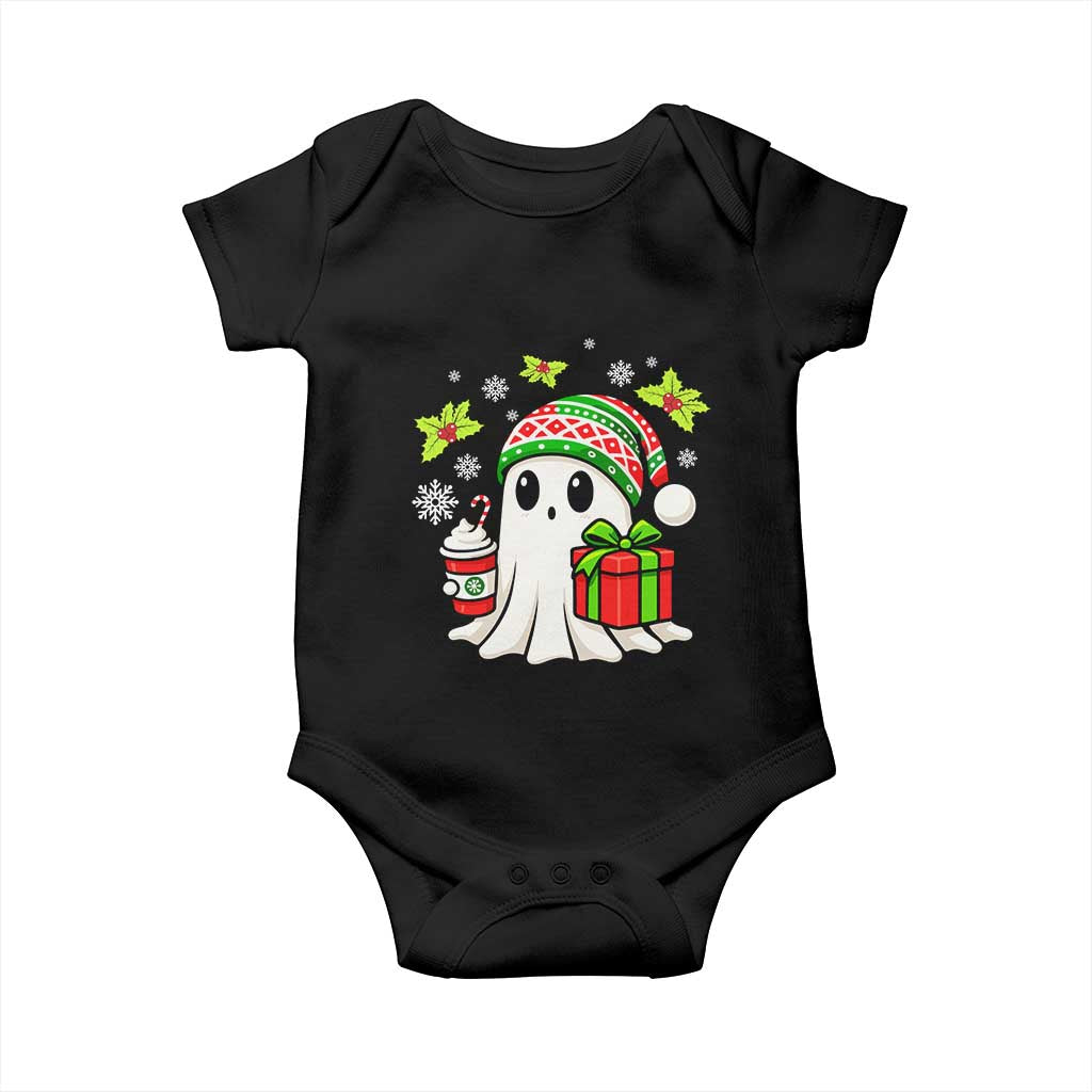 Ghost Santa Christmas Baby Onesie Holiday Xmas Halloween - Wonder Print Shop
