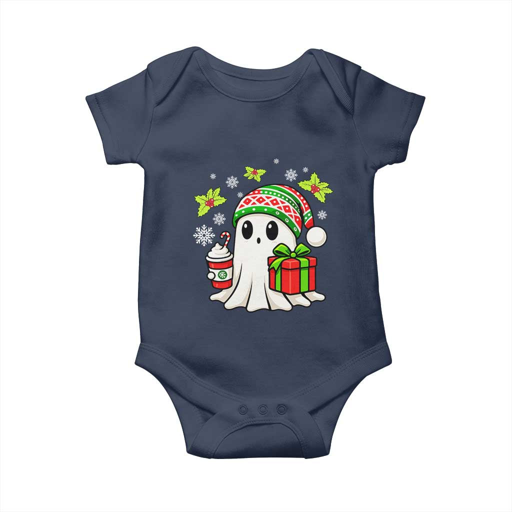 Ghost Santa Christmas Baby Onesie Holiday Xmas Halloween - Wonder Print Shop
