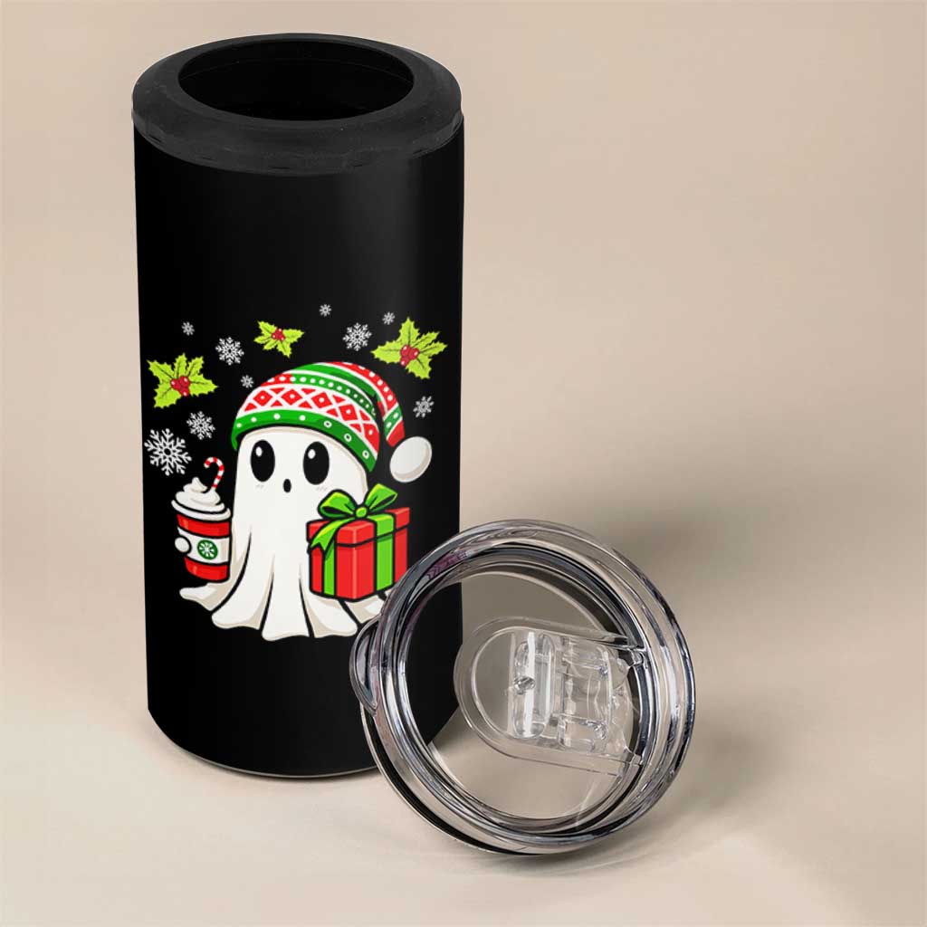 Ghost Santa Christmas 4 in 1 Can Cooler Tumbler Holiday Xmas Halloween - Wonder Print Shop
