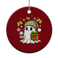 Ghost Santa Christmas Ceramic Ornament Holiday Xmas Halloween - Wonder Print Shop