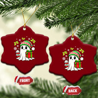 Ghost Santa Christmas Ceramic Ornament Holiday Xmas Halloween - Wonder Print Shop