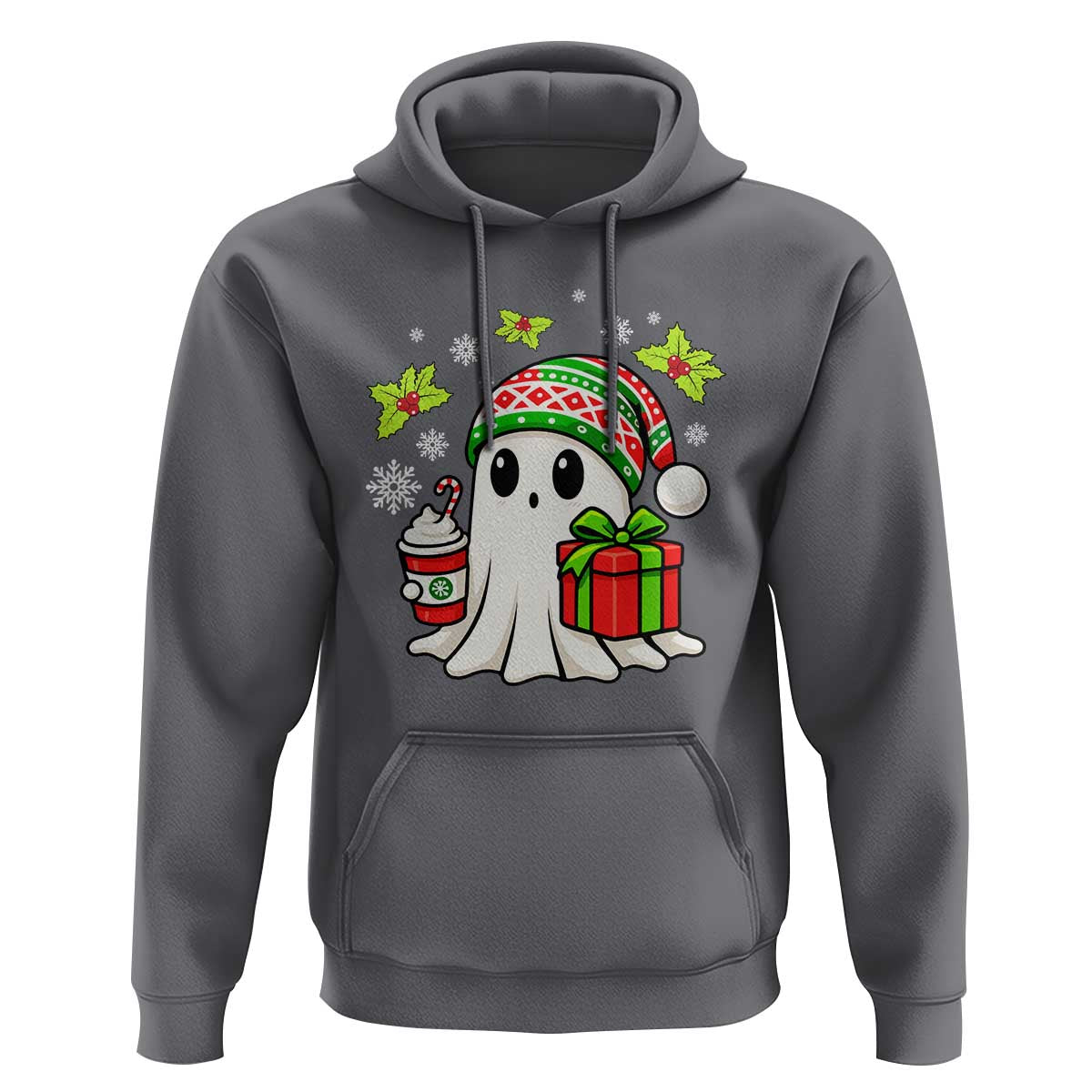 Ghost Santa Christmas Hoodie Holiday Xmas Halloween - Wonder Print Shop
