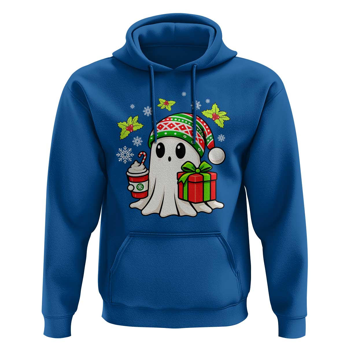 Ghost Santa Christmas Hoodie Holiday Xmas Halloween - Wonder Print Shop