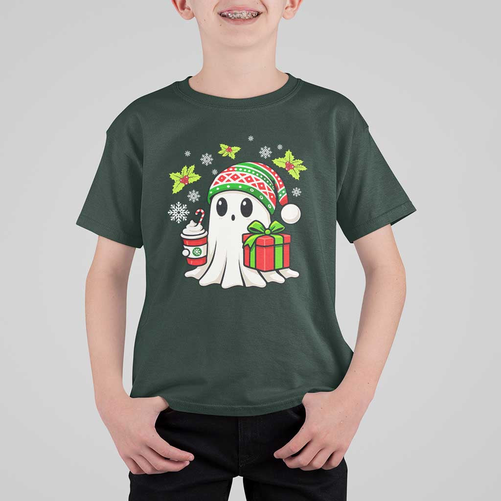 Ghost Santa Christmas T Shirt For Kid Holiday Xmas Halloween - Wonder Print Shop