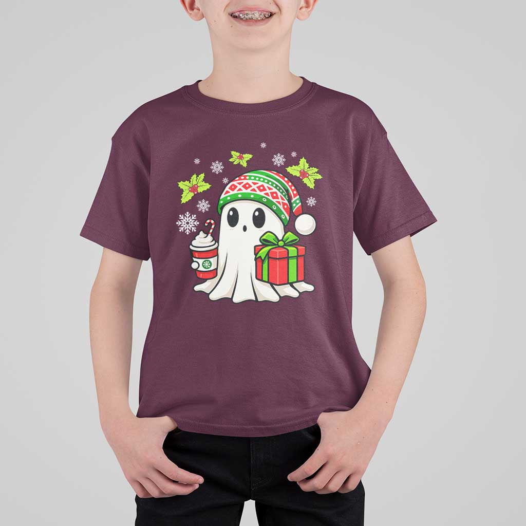 Ghost Santa Christmas T Shirt For Kid Holiday Xmas Halloween - Wonder Print Shop