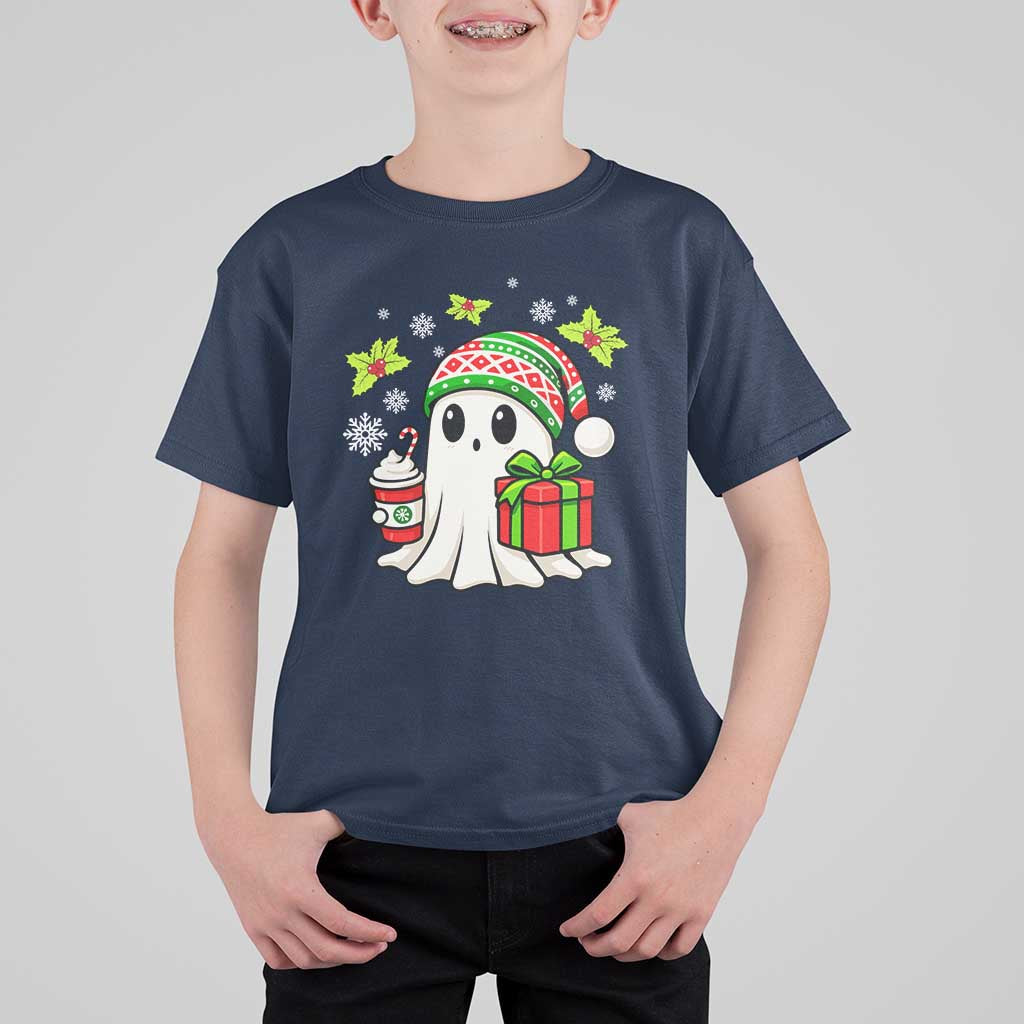 Ghost Santa Christmas T Shirt For Kid Holiday Xmas Halloween - Wonder Print Shop