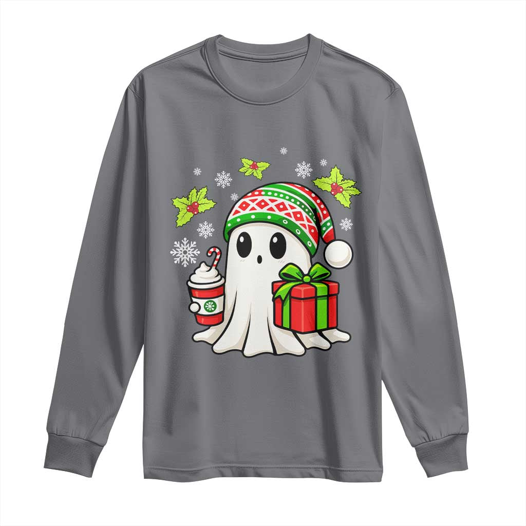 Ghost Santa Christmas Long Sleeve Shirt Holiday Xmas Halloween - Wonder Print Shop