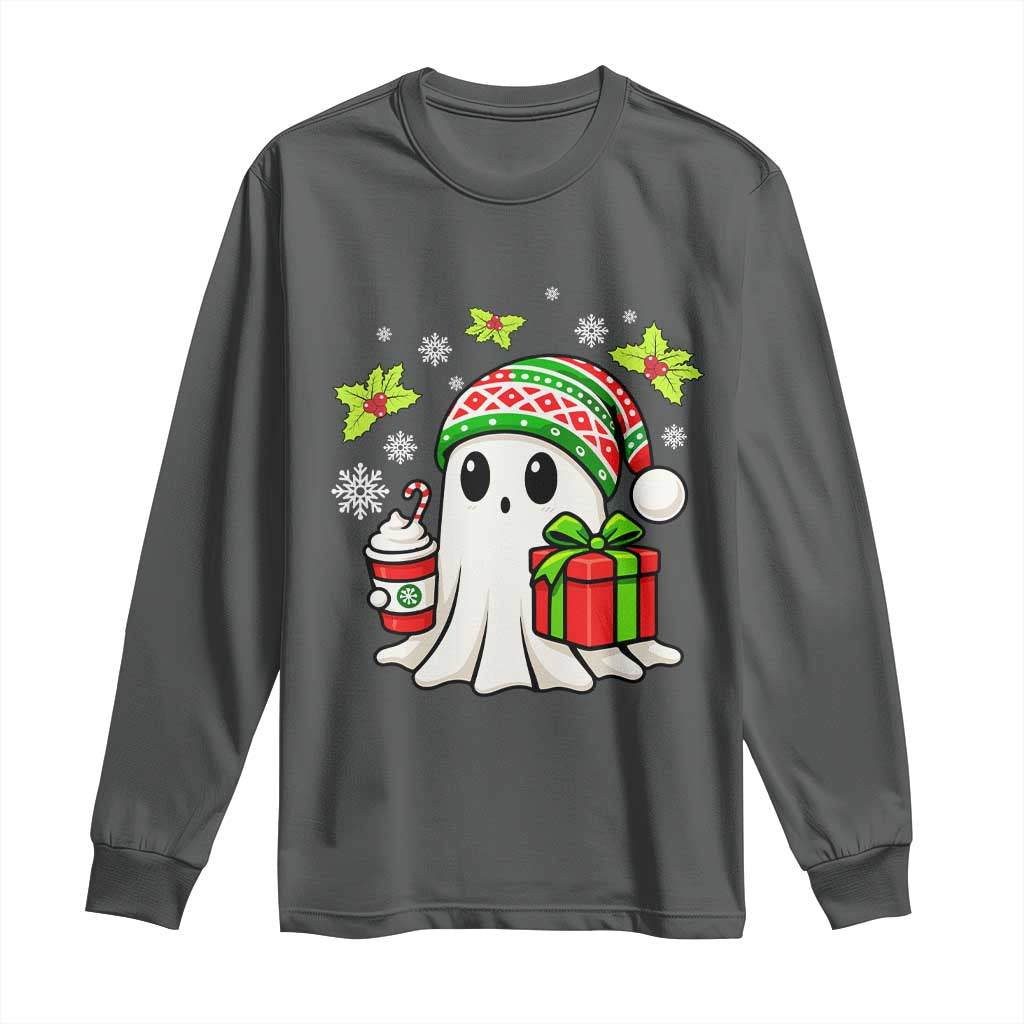 Ghost Santa Christmas Long Sleeve Shirt Holiday Xmas Halloween - Wonder Print Shop