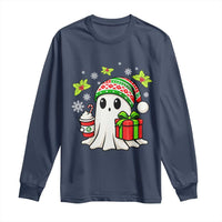 Ghost Santa Christmas Long Sleeve Shirt Holiday Xmas Halloween - Wonder Print Shop