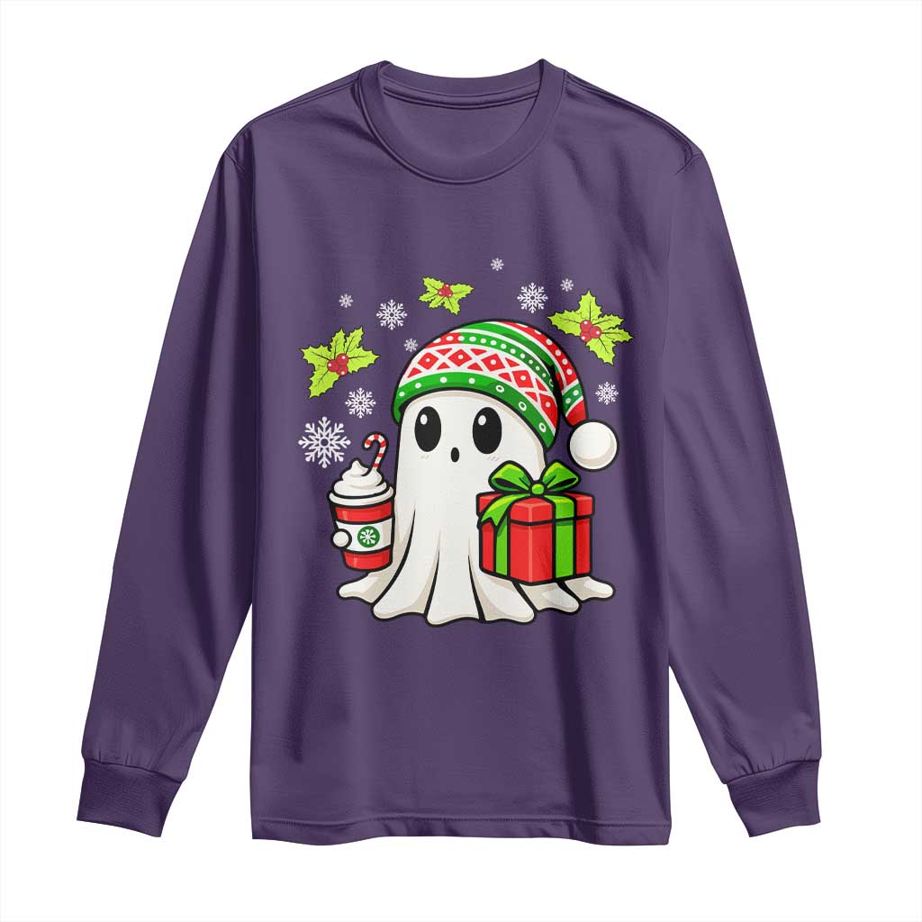 Ghost Santa Christmas Long Sleeve Shirt Holiday Xmas Halloween - Wonder Print Shop