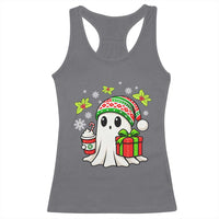 Ghost Santa Christmas Racerback Tank Top Holiday Xmas Halloween - Wonder Print Shop