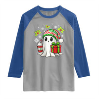 Ghost Santa Christmas Raglan Shirt Holiday Xmas Halloween - Wonder Print Shop
