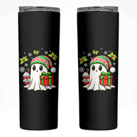 Ghost Santa Christmas Skinny Tumbler Holiday Xmas Halloween - Wonder Print Shop