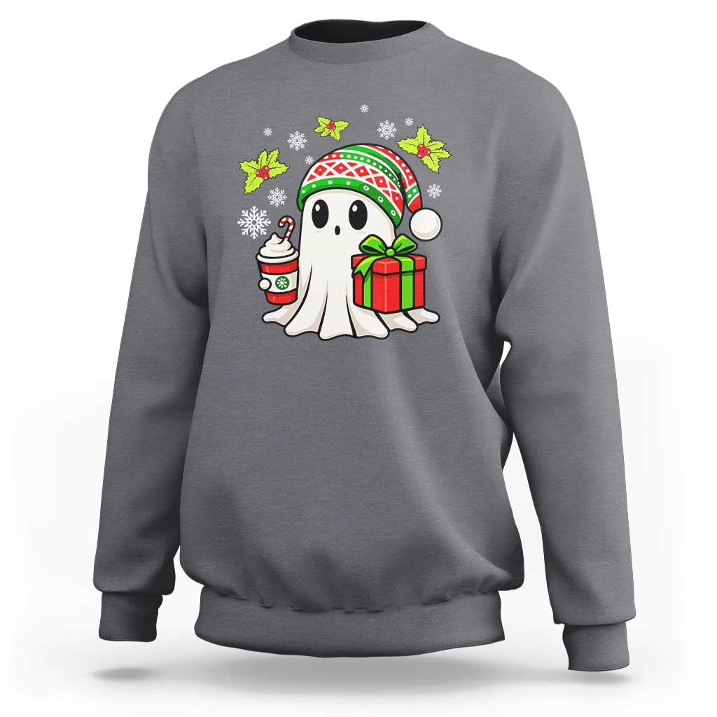 Ghost Santa Christmas Sweatshirt Holiday Xmas Halloween - Wonder Print Shop