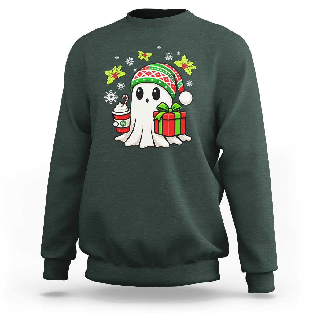 Ghost Santa Christmas Sweatshirt Holiday Xmas Halloween - Wonder Print Shop