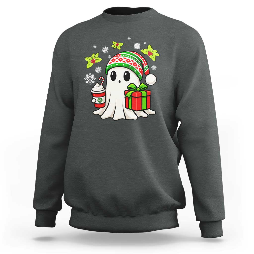 Ghost Santa Christmas Sweatshirt Holiday Xmas Halloween - Wonder Print Shop