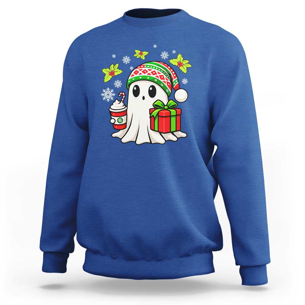Ghost Santa Christmas Sweatshirt Holiday Xmas Halloween - Wonder Print Shop
