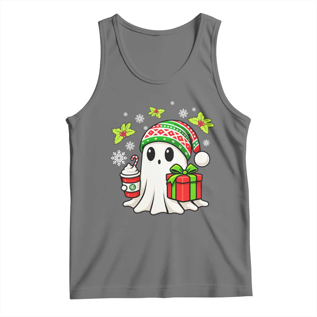 Ghost Santa Christmas Tank Top Holiday Xmas Halloween - Wonder Print Shop