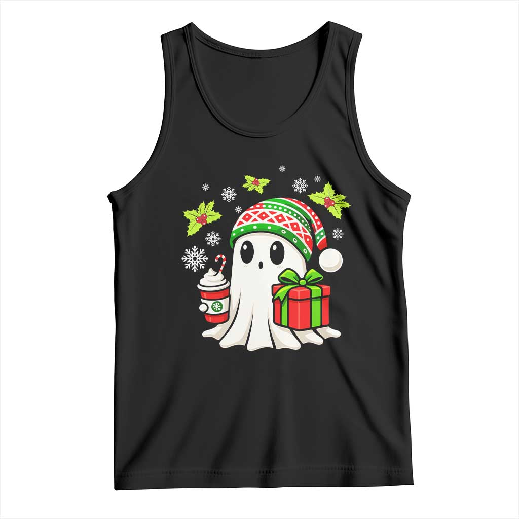 Ghost Santa Christmas Tank Top Holiday Xmas Halloween - Wonder Print Shop