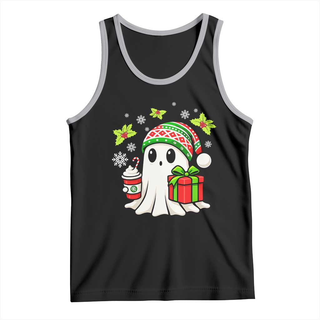 Ghost Santa Christmas Tank Top Holiday Xmas Halloween - Wonder Print Shop